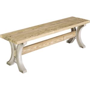 Basics® Picnic Table Bench - Sand, 96", 15", 17", Plastic
