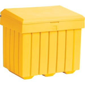 Economy Salt Sand Storage Container - 10 cu. Ft., Yellow, Grey, No Hasp, 27-1/2", 32", 440 lbs. (200 kg.), 23"