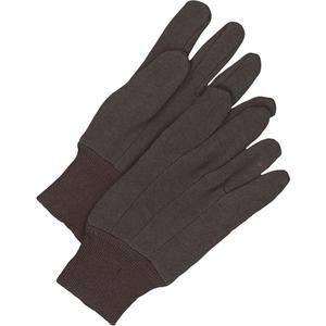 Classic Jersey Gloves - One Size, Brown, Unlined, Knit Wrist