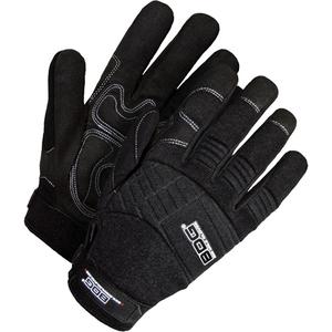 X-Site™ Heavy-Duty Performance Gloves with Padded Palms - Large, Small, Hook & Loop, Synthetic, Black