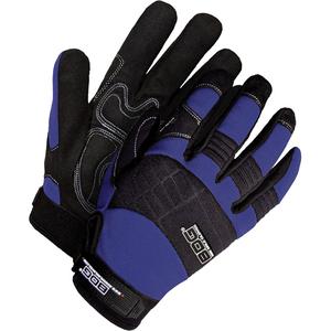 X-Site™ Mechanics Gloves with Padded Palms - Large, Medium, Small, X-Large, 2X-Large, Synthetic, Black & Navy Blue