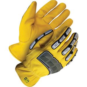 Deny™ Lined Impact Protection Gloves - Large, 2X-Large, Small, Safety, Goatskin, Yellow, C-100 Thinsulate™, ANSI 138 Level 2
