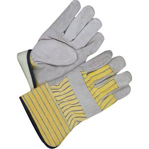 Classic Fitter Gloves - One Size, Fleece, Split Cowhide, Safety, Rubberized