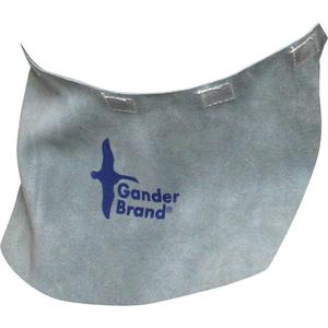 Gander Brand Split Leather Welding Helmet Bib - Pearl Grey