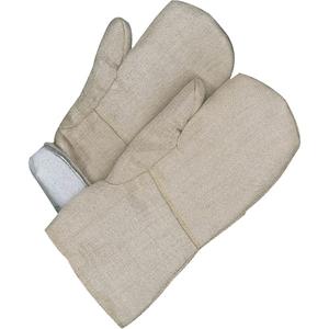 Gander Brand Mitt - One Size, Fibreglass, Melton, 608° F (320° C ), Gauntlet, ANSI/ISEA 105-2016 Level 2, Up to 608° F/320° C, 14"