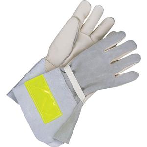 Utility Gloves with 5" Cuff - 11, Nomex®, Grain Cowhide, Straight