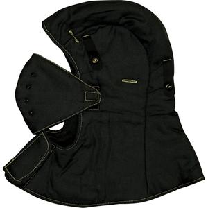 CarbonX® FR Hardhat Liner with Face Mask - Cotton/Twill/Jersey, Black