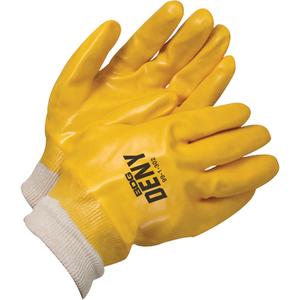 Deny™ Coated Gloves - One Size, Cotton, PVC, Full Dip, Unlined, Yellow