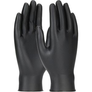 Grippaz™ Skins Ambidextrous Disposable Gloves - Large, Medium, Small, 2X-Large, X-Large, Nitrile, 6-mil, Fully Textured, Black, Powder-Free, Accepted for use in Canadian Food Processing Facilities