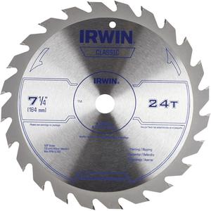 Classic Series Circular Saw Blade - 7-1/4", 5/8", 24, Wood, 2.7 mm, 18°, ATB