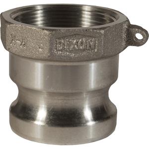 Dixon® Cam & Groove Adapter - Aluminum, Type A, 4", Female NPT, 100 psi