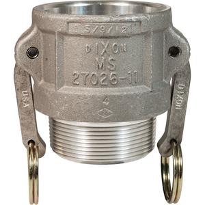 Cam & Groove Coupler - Aluminum, Type B, 2-1/2", Male NPT, 150 PSI