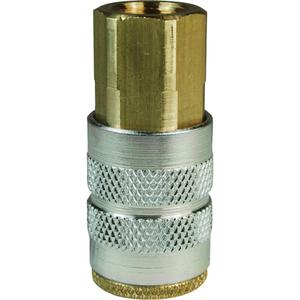 F-Series Pneumatic Manual Coupler - Brass, None, 1/4", Female NPTF, 500 psi