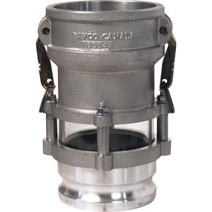 Cam & Groove In-Line Sight Glass Coupler x Adapter - Aluminum, None, 4", 4"