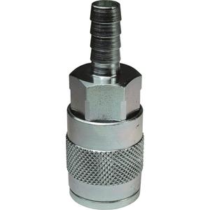 J-Series Automotive Pneumatic Standard Hose Barb Coupler - Steel, None, 3/8", 500 psi