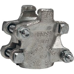 Boss™ Clamp 4 Bolt Type with 2 Gripping Fingers - Zinc-Plated Iron, 2", 60 ft. lbs.