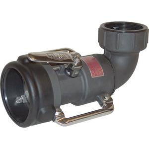 Bayonet Style Dry Disconnect 90° Swivel Coupler - Anodized Aluminum, None, 3", Female NPT, 85 PSI