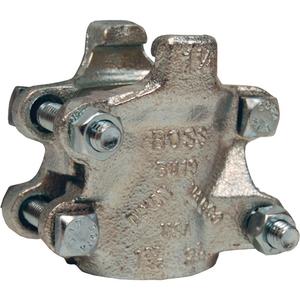 Boss™ Clamp 4 Bolt Type with 2 Gripping Fingers - Zinc-Plated Iron, 2", 60 ft. lbs.
