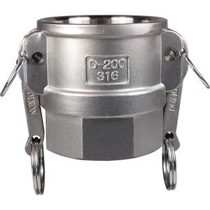 Global Cam & Groove Coupler - Aluminum, Type D, 1-1/2", Female NPT, 250 PSI