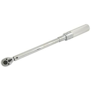 Heavy-Duty Micro-Adjustable Torque Wrench - 17", Click, 3/8" Square, 10 - 100 ft-lbs., 0.5 ft-lbs., ± 4% CW ± 6% CCW, 23.7 - 139 Nm, Fixed
