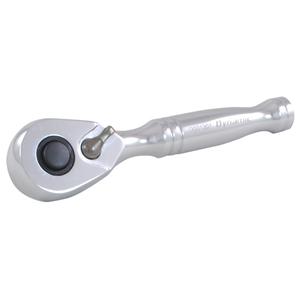 Quick-Release Stubby Ratchet Wrench - 3-1/2", 1/4", Cushion Grip, Limited Lifetime