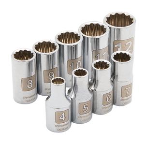 12-Point Metric Socket Set - 1/4", Hand/Standard, Standard, 9, Rail