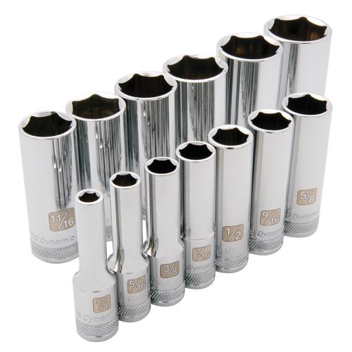 SAE Socket Set - 3/8", Hand/Standard, Deep, 13, Limited Lifetime