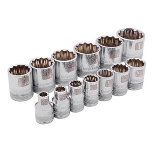 SAE Socket Set - 3/8", Hand/Standard, Standard, 13, Limited Lifetime