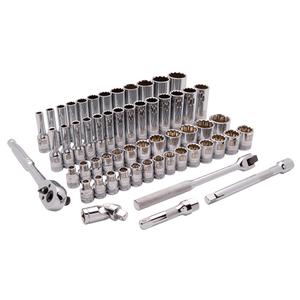 SAE/Metric Socket Set - 3/8", Hand/Standard, Deep, 57, Limited Lifetime