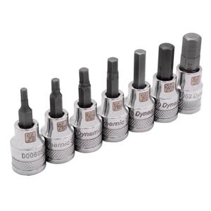 Standard SAE Socket Set - 7, 3/8, Hex, Limited Lifetime