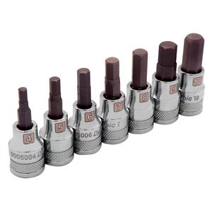 Standard Metric Socket Set - 7, 3/8, Hex, Limited Lifetime