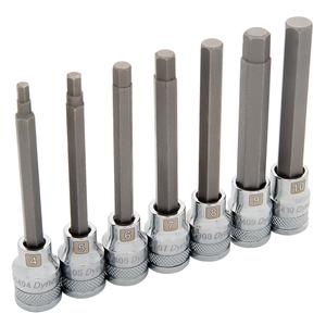 Long Metric Socket Set - 7, 3/8, Hex, Limited Lifetime