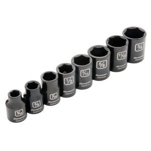 SAE Socket Set - 3/8", Impact, Standard, 8, 3/8, 6-point, Limited Lifetime