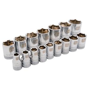 SAE Socket Set - 1/2", Hand/Standard, Standard, 16, 6-point, Limited Lifetime