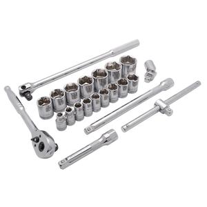 SAE Socket Set - 1/2", Hand/Standard, Standard, 22, 6-point, Limited Lifetime