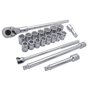 Metric Socket Set - 3/4", Hand/Standard, Standard, 20, 3/4, 12-point, Limited Lifetime