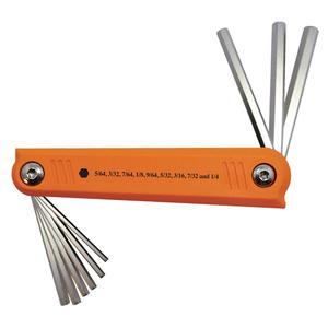 Folding Hex Key Set - 9, Imperial, Limited Lifetime