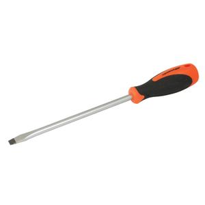 Slotted Screwdriver - 3/8", 8", Round, Cushion Grip, 12-5/8", Limited Lifetime