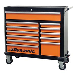Roller Tool Cabinet - 12, Orange/Black, 18", 42", 41"