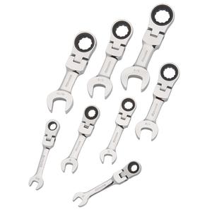 Stubby Wrench Set - 8, Imperial, Combination, 12-point, Limited Lifetime