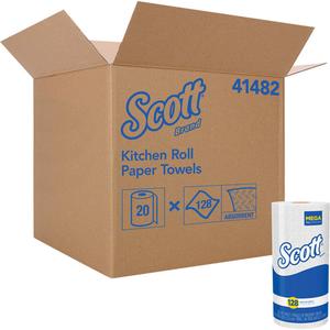 Scott® Kitchen Roll Towels - 11", 1, 128, 8.78", Standard, 4.9", 85', White