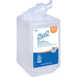 Scott® Control™ Antimicrobial Skin Cleanser - Foam, Plastic Cartridge, 1 L, Unscented, Casette Skin Care Dispenser (Models 92144 & 92145), Clear