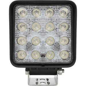 4" Square  60° Floodlight - LED, 4000/9600, 80 W, 6.6 A, 10V-30V DC, 16, 5W OSRAM
