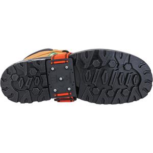 Mid-Sole Ice Cleats - One Size, Stud, Tungsten Carbide, Orange/Black, High