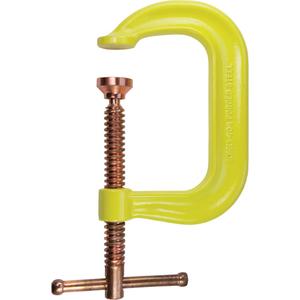 Regular-Duty Deep Throat C-Clamp - 4" (102 mm), 3-1/4" (83 mm), 6200 lbs.