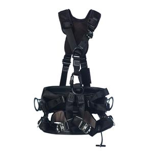 ExoFit NEX™ Lineman Suspension Harness with SEAT-BELT™ - Work Positioning/Ladder Climbing/Descent Control/Fall Arrest, ADLP, 420 lbs., Small, Back -  Front - Shoulder - Side, Quick-Connect, Tongue Buckle