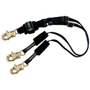 Force2™ Adjustable Shock-Absorbing Lanyard - 6', Meets/Exceeds CSA-Z259.11, Snap Hook, Snap Hook, Kevlar®/Nomex®, Pack, 2