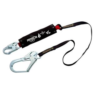 PRO™ Shock-Absorbing Lanyard - 4', Meets/Exceeds CSA-Z259.11, 122 lbs., 308 lbs., Snap Hook, Rebar Hook, Kevlar®, Pack, 1