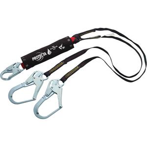 PRO™ Shock-Absorbing Lanyard - 6', Meets/Exceeds CSA-Z259.11, 122 lbs., 308 lbs., Snap Hook, Rebar Hook, Kevlar®, Pack, 2