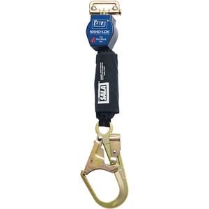 Nano-Lok™ Self-Retracting Lifeline - 6', 1, Web, Swivel, Without Unit Connector, Steel, Rebar Hook, Steel